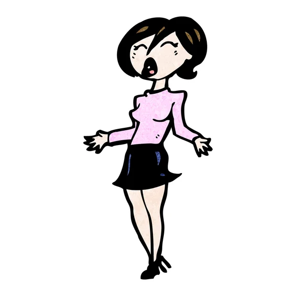 Femme en jupe courte — Image vectorielle