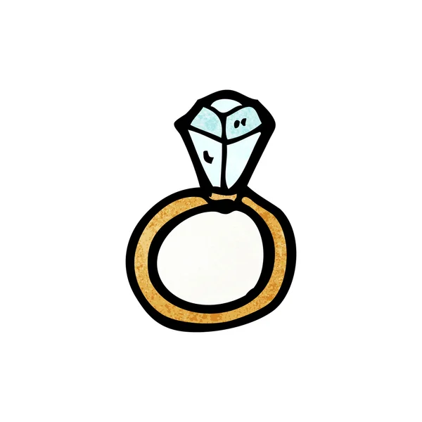 Diamantový zásnubní prsten — Stockový vektor