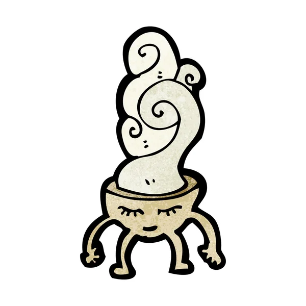 Joyeux bol de soupe fumante — Image vectorielle