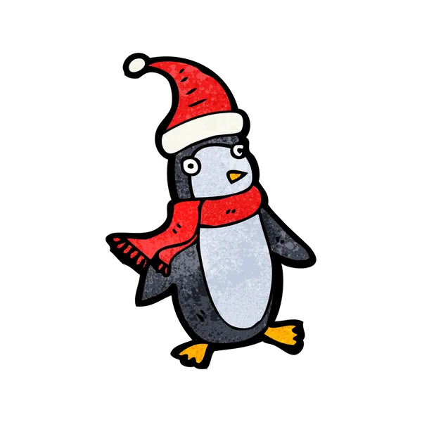 Yılbaşı pengueni — Stok Vektör