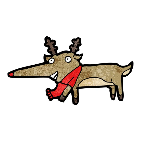 Красноносый олень — стоковый вектор