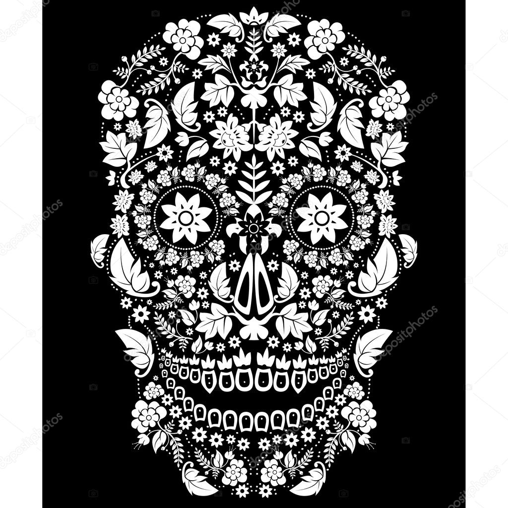 Day of the dead skull pattern