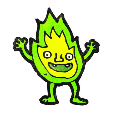 Yeşil halloween alev ruhu