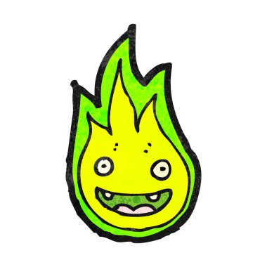 Yeşil halloween alev ruhu