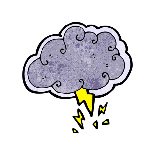 Retro onweerswolk symbool — Stockvector