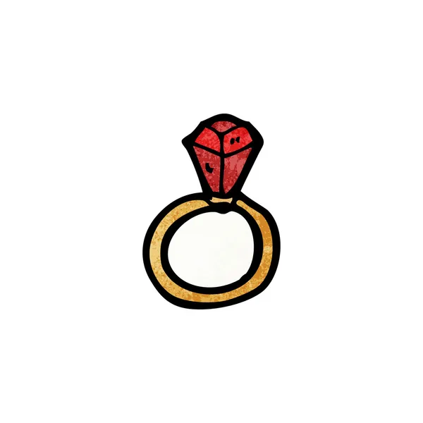 Magie ruby ring — Stockvector