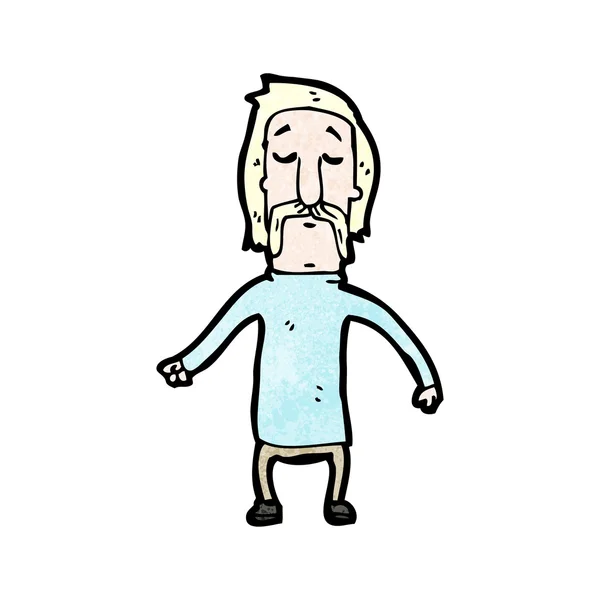 Homme blond avec moustache de guidon — Image vectorielle