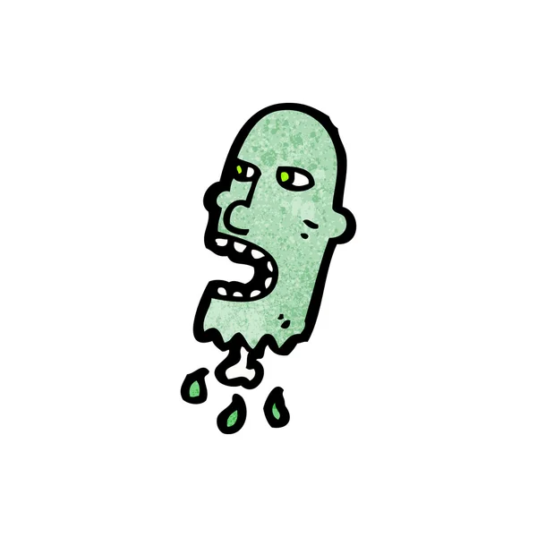 Cabeza de zombi asquerosamente cortada — Vector de stock