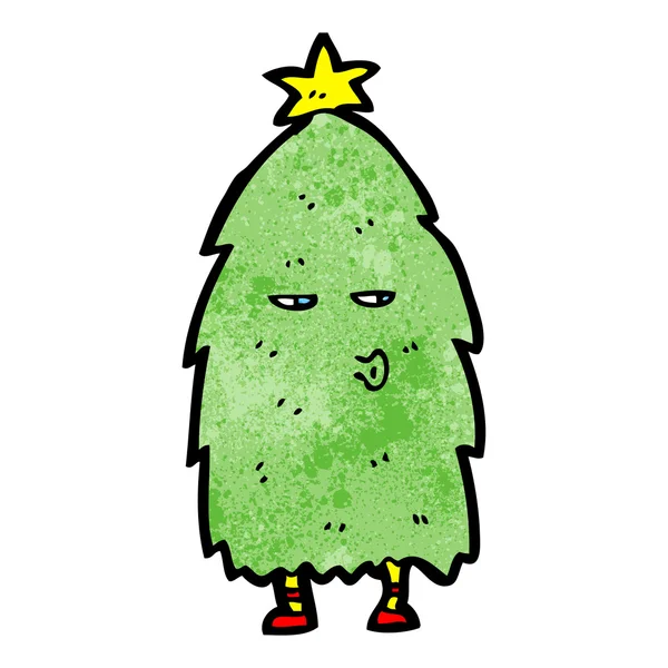 Personaje árbol de Navidad — Vector de stock