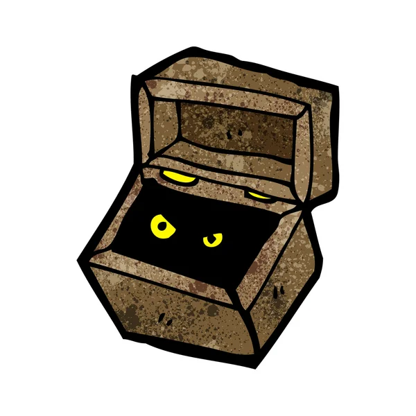 Monstruo espeluznante en caja — Vector de stock