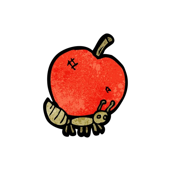 Ant boekwaarde apple — Stockvector