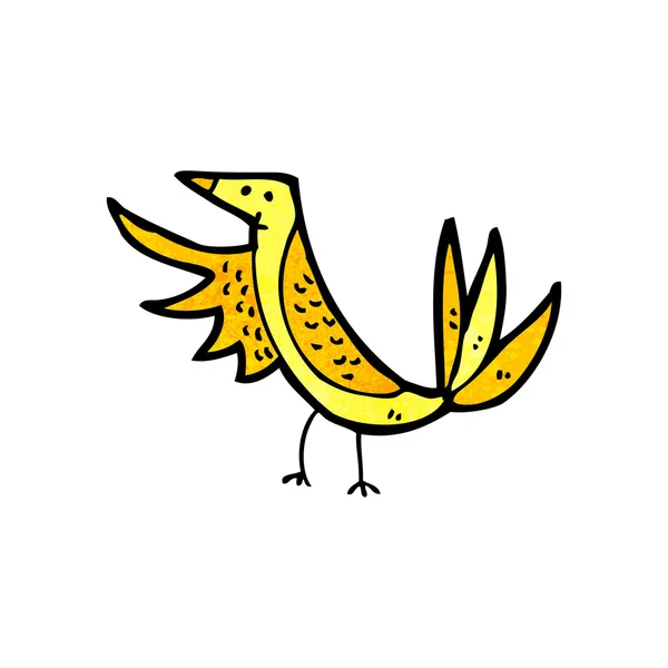Oiseau pointant avec aile — Image vectorielle