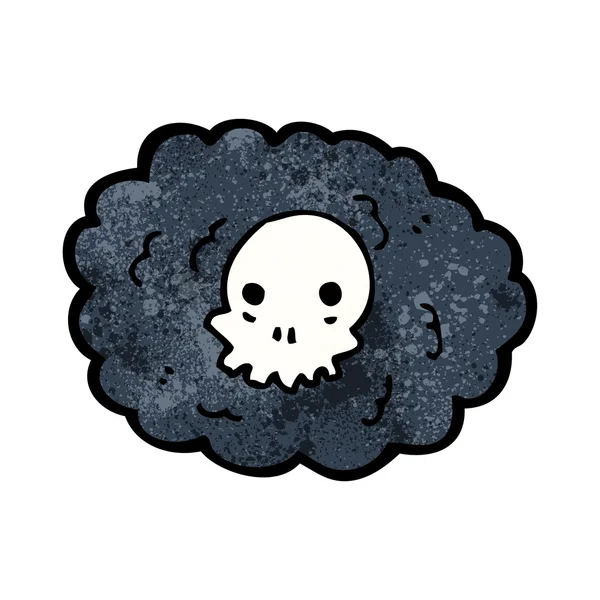 Skull cloud — Stock Vector