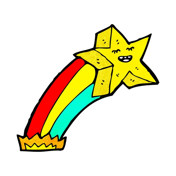 Rainbow shooting star — Stock Vector