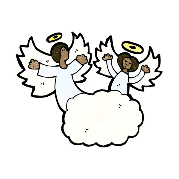 Ángel en el cielo — Vector de stock