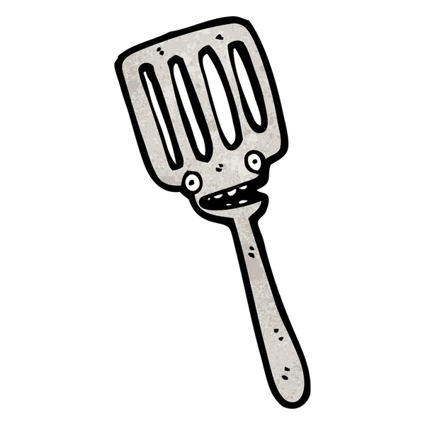 Happy spatula cartoon — Stock Vector