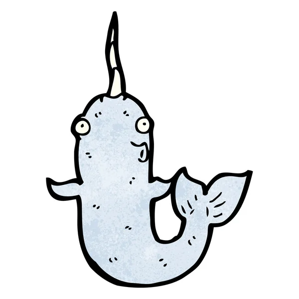 Cartoon narwhal — Stock Vector