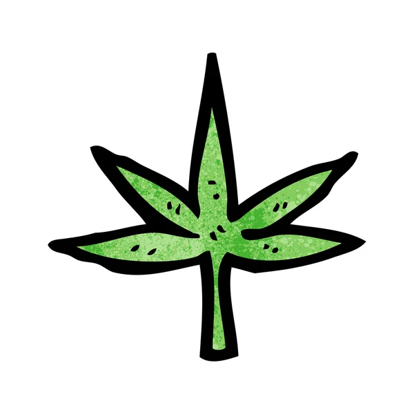 Daun Marijuana - Stok Vektor