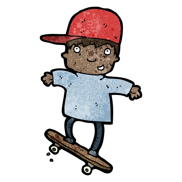 Garçon sur skateboard — Image vectorielle