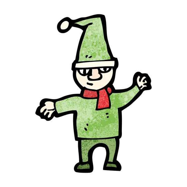 Elfo de Navidad — Vector de stock
