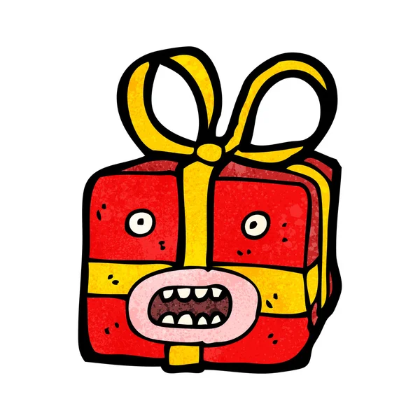 Monstre cadeau de Noël — Image vectorielle