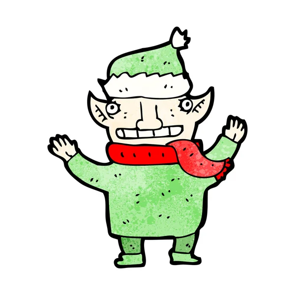 Elfo de Navidad — Vector de stock