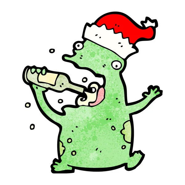 Weihnachtsfeier-Frosch — Stockvektor
