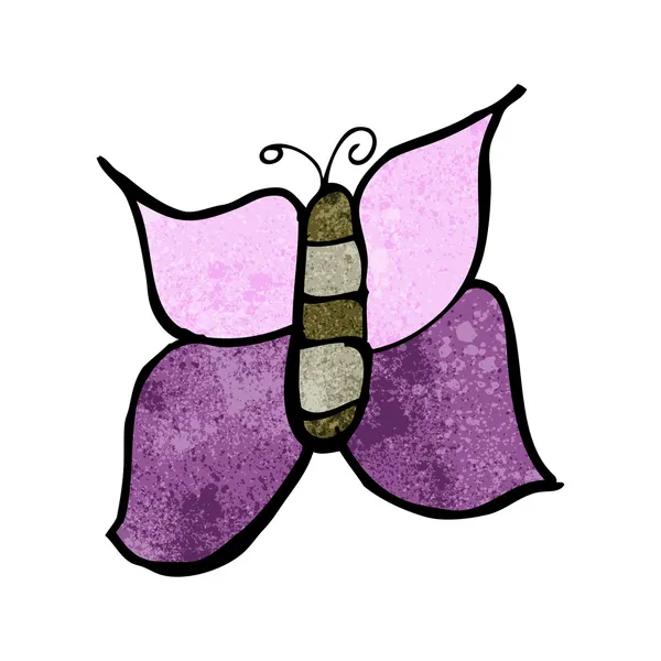 Disegno da bambino di una farfalla — Vettoriale Stock