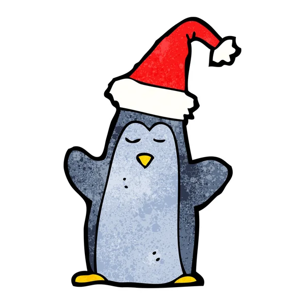 Christmas penguin — Stock Vector