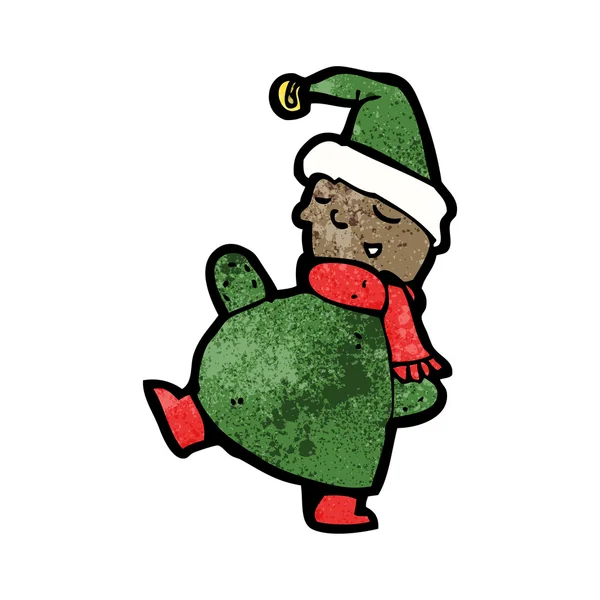 Elfo de Navidad — Vector de stock