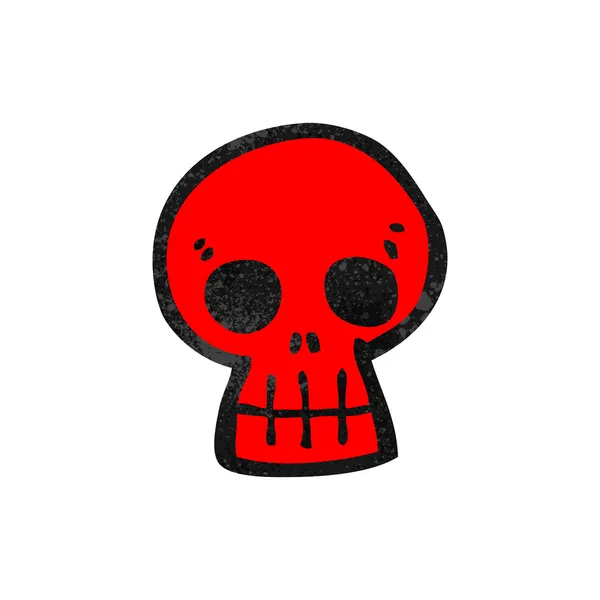 Rode skull-symbool — Stockvector