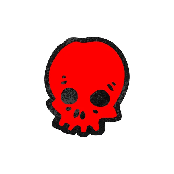 Rotes Totenkopf-Symbol — Stockvektor