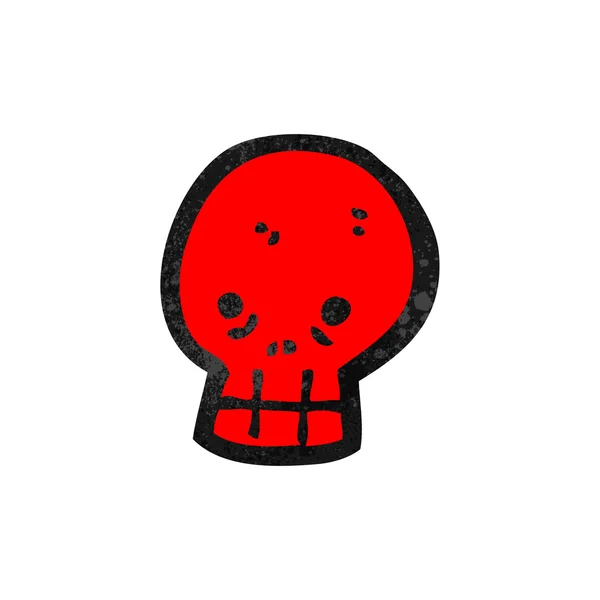 Teschio rosso simbolo — Vettoriale Stock