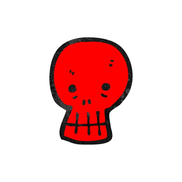 Červená lebka symbol — Stockový vektor