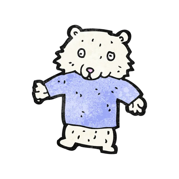 Oso polar teddy — Vector de stock