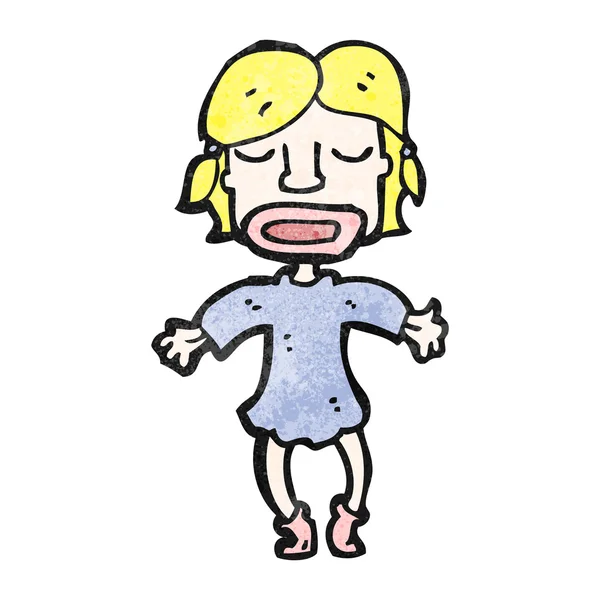 醜いブロンド少女漫画 — ストックベクタ