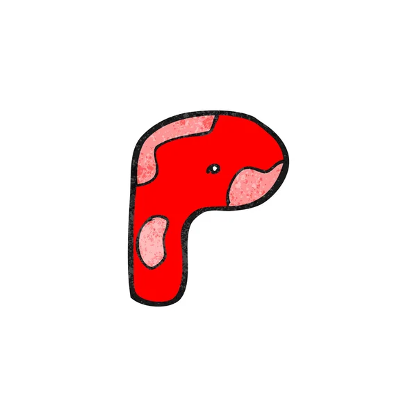 Cartoon letter p — Stockvector