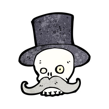 Bıyık kafatası içinde üst şapka