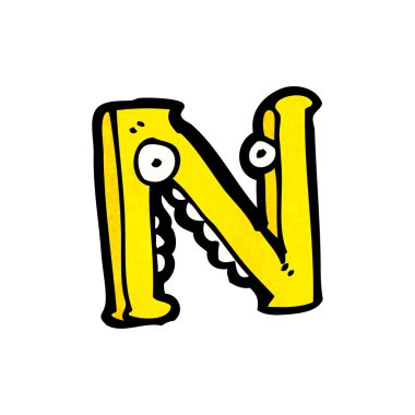 karikatür harf n