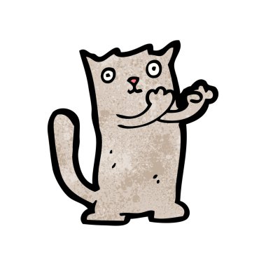 çizgi film dans eden kedi