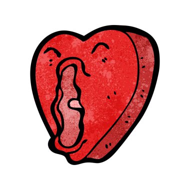 çığlık atan kalp karikatür