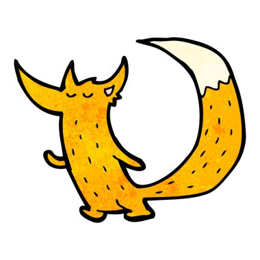 sevimli küçük tilki çizgi film karakteri