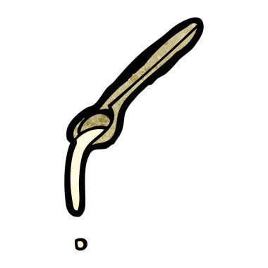 (raster versiyonu) gruel karikatür kaşık