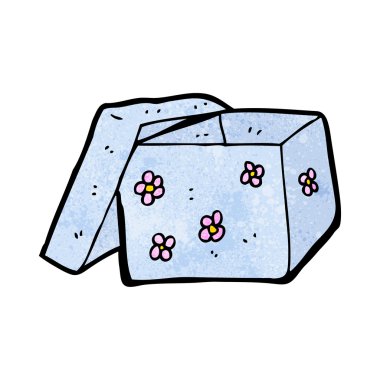 (raster sürümü) açık hediye kutusu karikatür