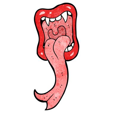 Halloween vampire ağız karikatür
