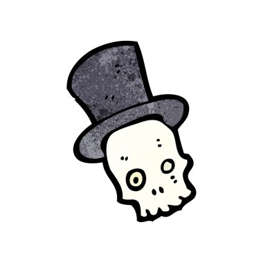 Funny halloween kafatası karikatür