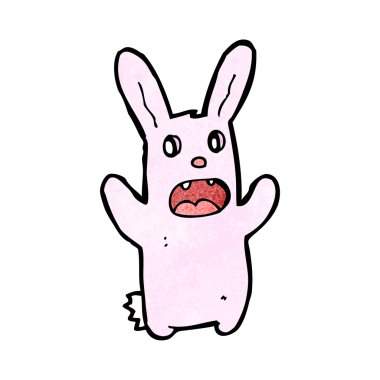 karikatür pembe tavşan