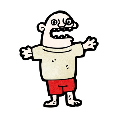 çirkin karikatür adam