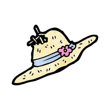 Hasır şapka karikatür