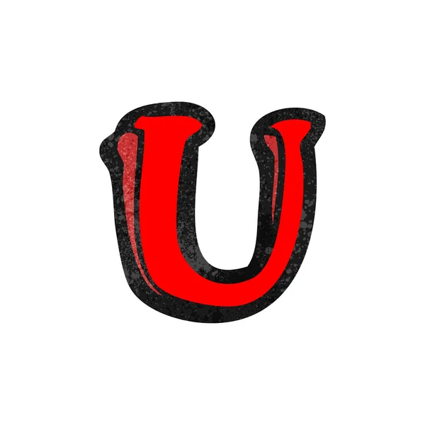 Písmeno U — Stockový vektor